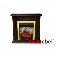 Камінокомплект IDaMebel Carolina горіх Majestic Brass (виріз під плінтус 90x25)