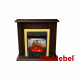 Каминокомплект IDaMebel Carolina орех Majestic Brass (вырез под плинтус 90x25)