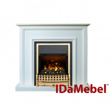 Каминакомплект IDaMebel Adele Белый Atherton с паровым камином, с настоящим 3D эффектом пламени и обогревом.