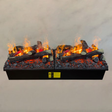 Электрокамин паровой Dimplex Opti-Myst Cassette 1000 P SS New с настоящим 3D эффектом пламени и звуком (подключение к воде, новый дизайн дров)