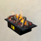 Электрокамин паровой Dimplex Opti-Myst Cassette 750 R SS с настоящим 3D эффектом пламени и звуком (с емкостями для воды, с дровами)