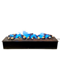 Электрокамин паровой A-Fire Cassette SF100 LOG Multicolor с настоящим 3D эффектом пламени, звуком, дровами и цветным пламенем