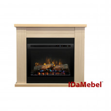 Каминокомплект IDaMebel Agata молочный дуб Dimplex Symphony XHD 26 с обогревом