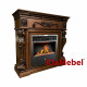 Каминокомплект IDaMebel Seville дубовый (1196x1120x356) с паровым камином Etna SF 05 с настоящим 3D эффектом пламени, обогревом, звуком и дровами.