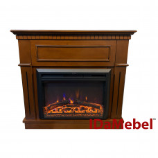Каминокомплект IDaMebel Sorrento ольха коричневый (1095x1015x356) с камином Goodfire Lite 26 с дровами и обогревом.