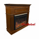 Каминокомплект IDaMebel Sorrento ольха коричневый (1095x1015x356) с камином Goodfire Lite 26 с дровами и обогревом.