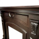 Каминокомплект IDaMebel Paris венге (1300x1180x450) с камином Symphony XHD 28 с реалистичными дровами, обогревом, цветами.