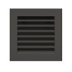 Вентиляционная решетка для камина SAVEN Hide 17x17 черная