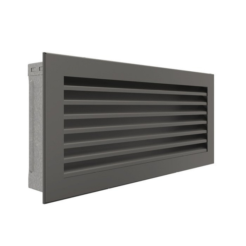 Вентиляционная решетка для камина SAVEN Hide 17x37 графитовая
