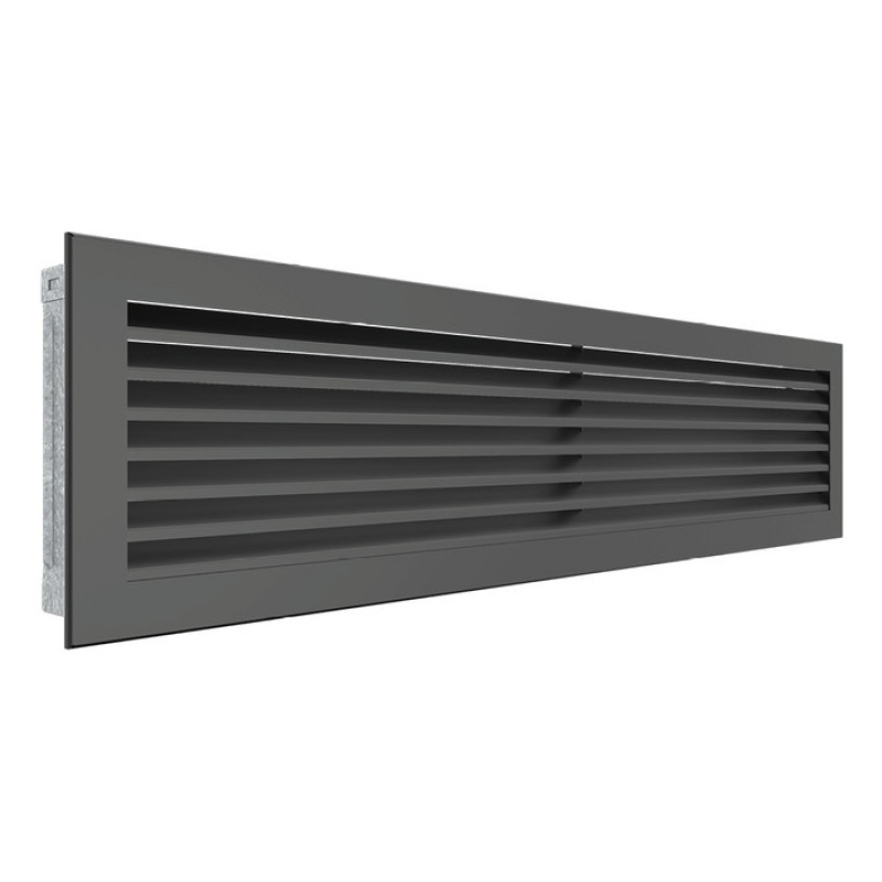 Вентиляционная решетка для камина SAVEN Hide 17x70 графитовая