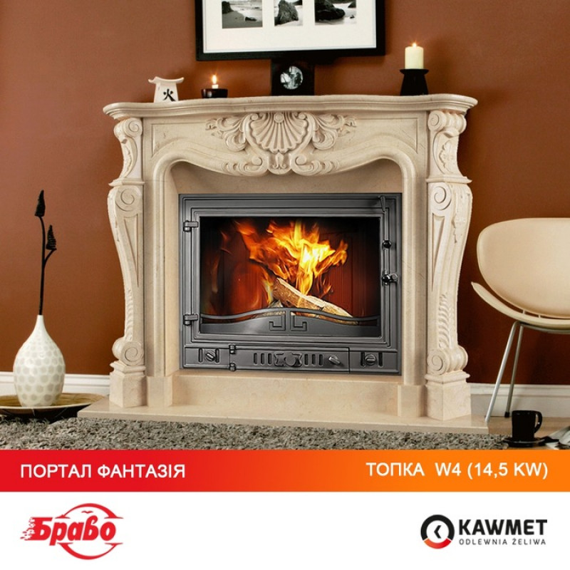 Камінна топка KAWMET W4 (14.5 kW)