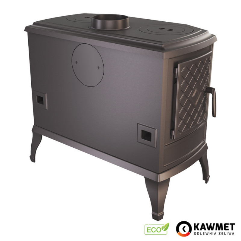 Чугунная печь с варочной поверхностью KAWMET P7 (10.5 kW) CookTop LB ECO