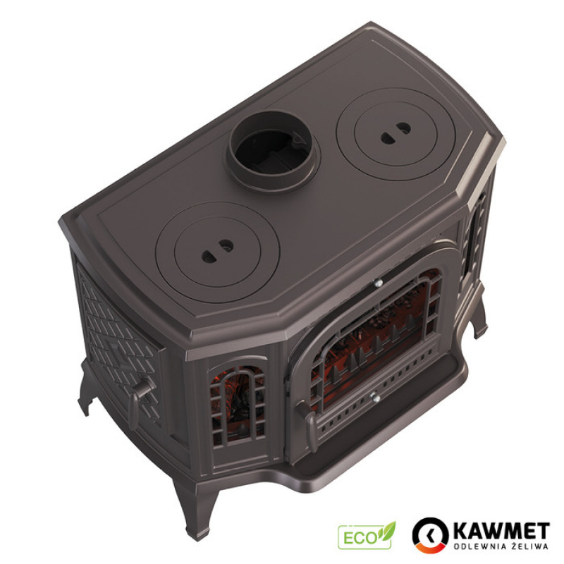 Чугунная печь с варочной поверхностью KAWMET P7 (10.5 kW) CookTop LB ECO