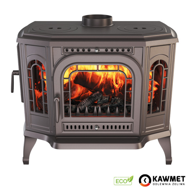 Чугунная печь с варочной поверхностью KAWMET P7 (10.5 kW) CookTop LB ECO
