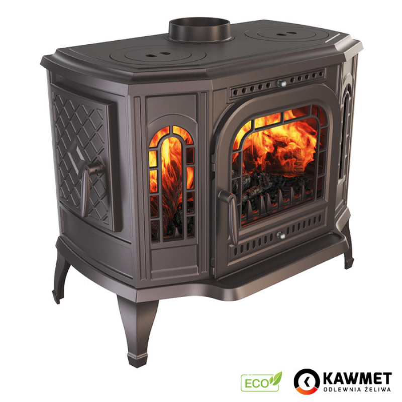 Чугунная печь с варочной поверхностью KAWMET P7 (10.5 kW) CookTop LB ECO