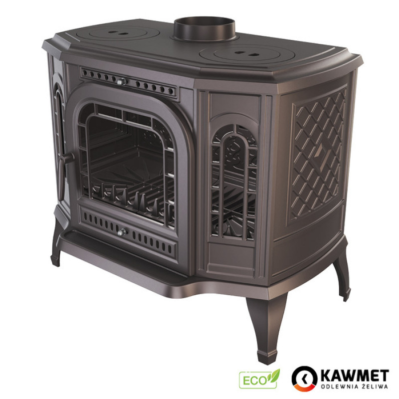 Чугунная печь с варочной поверхностью KAWMET P7 (10.5 kW) CookTop LB ECO