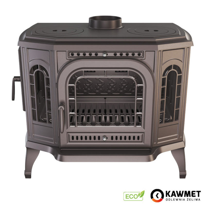 Чугунная печь с варочной поверхностью KAWMET P7 (10.5 kW) CookTop LB ECO