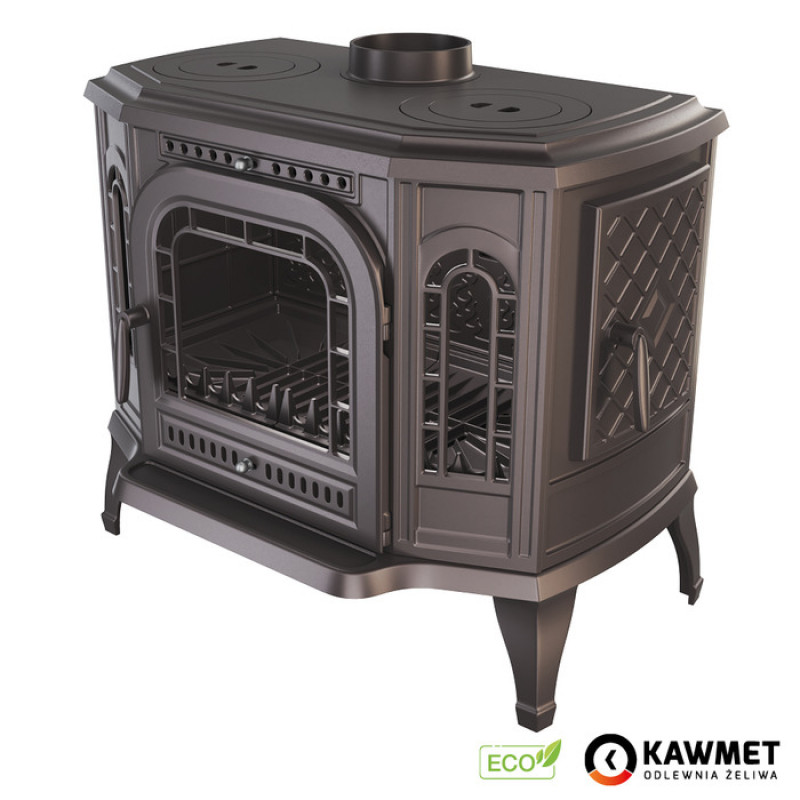 Чугунная печь с варочной поверхностью KAWMET P7 (10.5 kW) CookTop PB ECO