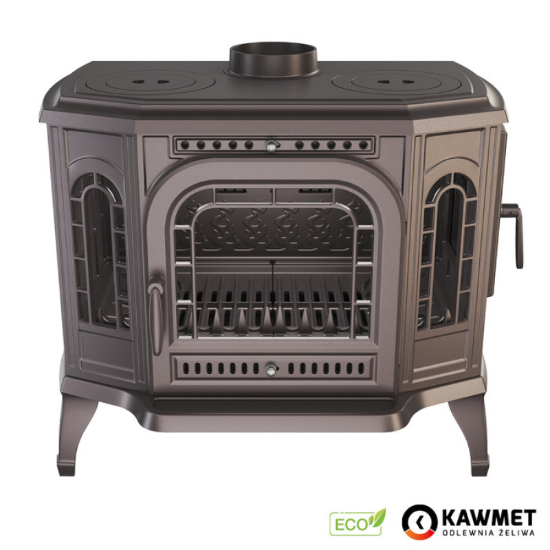 Чугунная печь с варочной поверхностью KAWMET P7 (10.5 kW) CookTop PB ECO