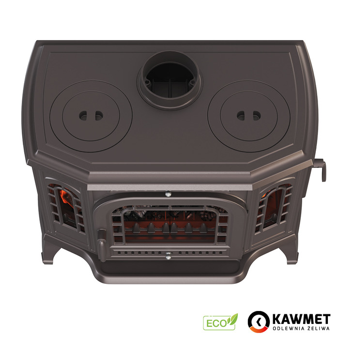 Чугунная печь с варочной поверхностью KAWMET P7 (10.5 kW) CookTop PB ECO. Фото 11