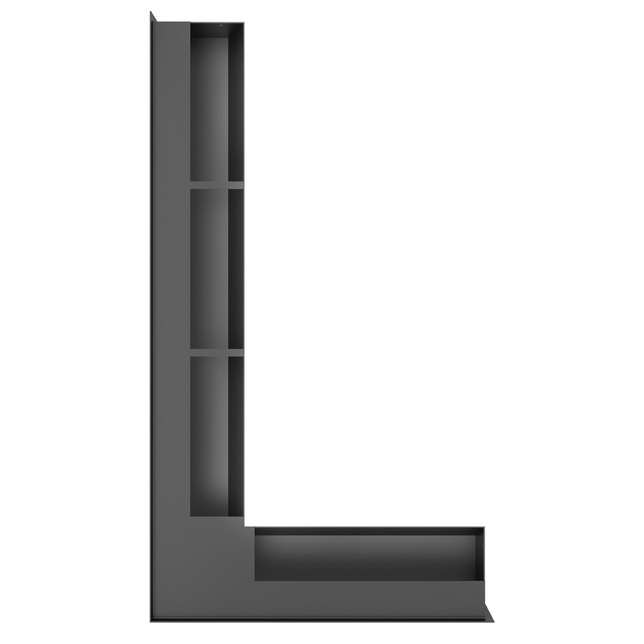 Вентиляционная решетка для камина 95х450х800 SAVEN Loft Angle угловая левая черная. Фото 4