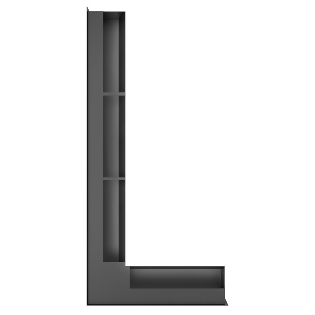 Вентиляционная решетка для камина 95х450х950 SAVEN Loft Angle угловая левая черная. Фото 4