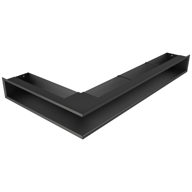 Вентиляционная решетка для камина 95х800х450 SAVEN Loft Angle угловая правая черная