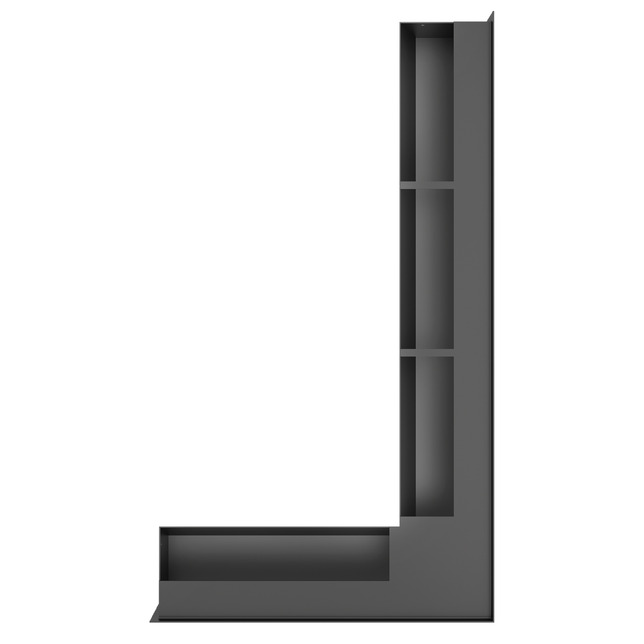 Вентиляционная решетка для камина 95х800х450 SAVEN Loft Angle угловая правая черная. Фото 4