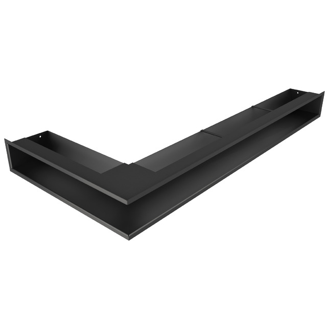Вентиляционная решетка для камина 95х950х450 SAVEN Loft Angle угловая правая черная