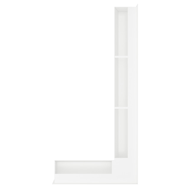 Вентиляционная решетка для камина 95х950х450 SAVEN Loft Angle угловая правая белая.