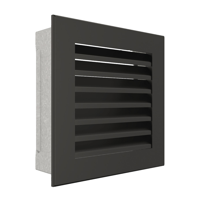 Вентиляционная решетка для камина SAVEN Hide 17x17 черная. Фото 2
