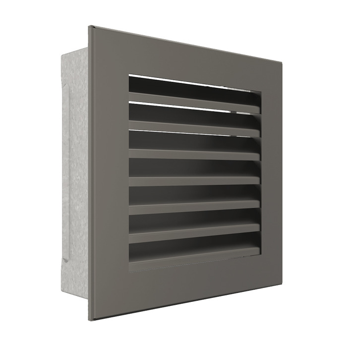 Вентиляционная решетка для камина SAVEN Hide 17x17 графитовая. Фото 2