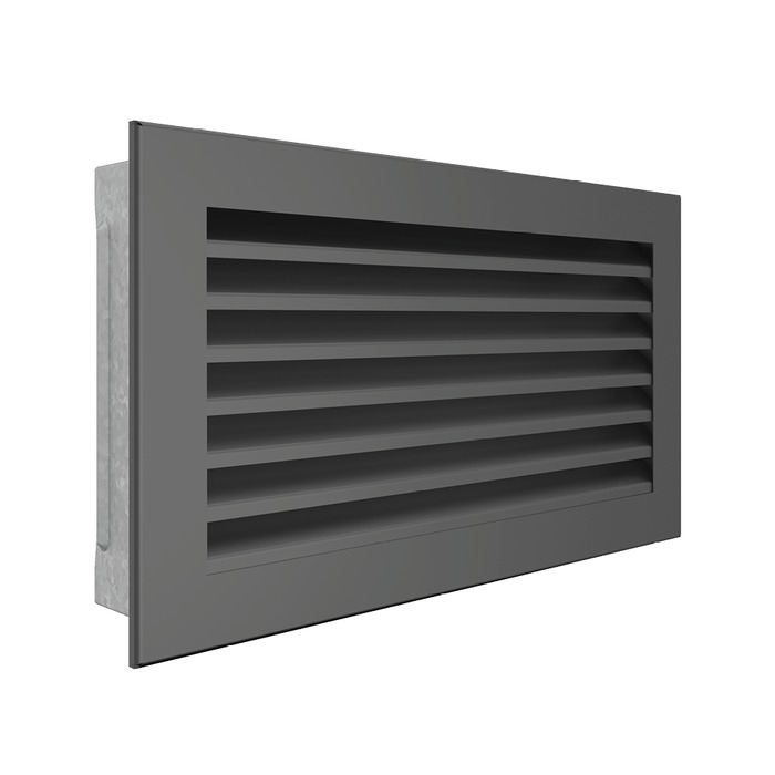 Вентиляционная решетка для камина SAVEN Hide 17x30 графитовая. Фото 2