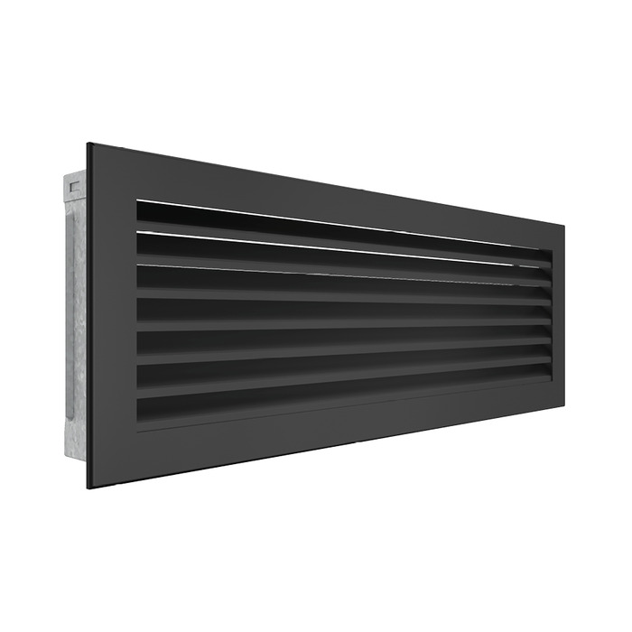 Вентиляционная решетка для камина SAVEN Hide 17x49 черная.