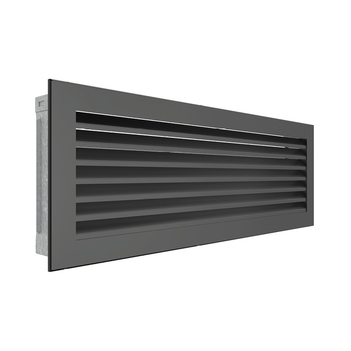 Вентиляционная решетка для камина SAVEN Hide 17x49 графитовая. Фото 2