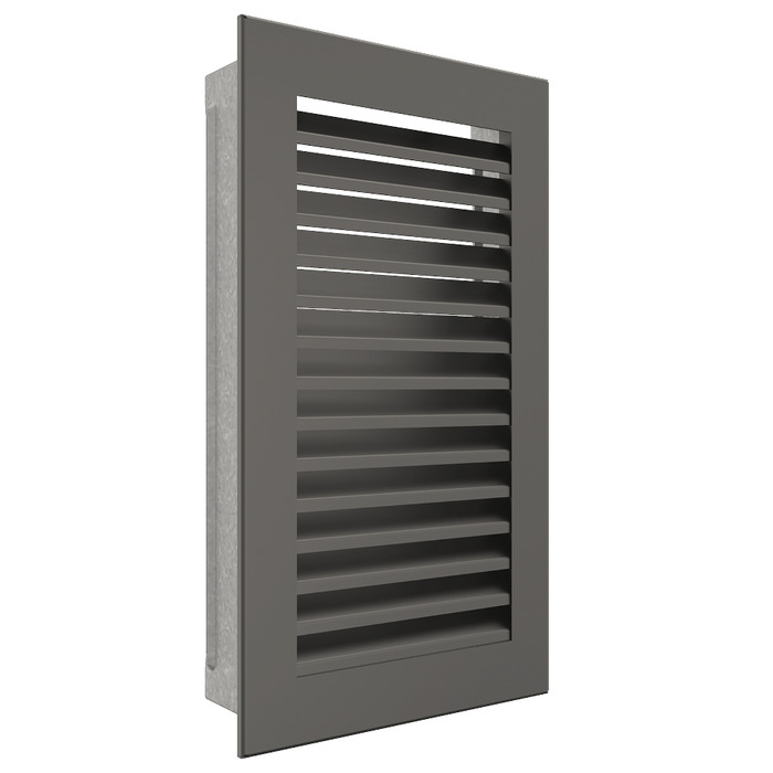 Вентиляционная решетка для камина SAVEN Hide Vertical 30x17 графитовая.